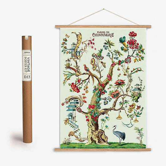 Fleurs de Chinoiserie Poster + Hanging Kit - Marmalade Mercantile