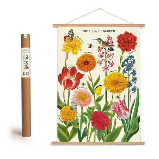 Flower Garden Art Poster + Hanging Kit - Marmalade Mercantile