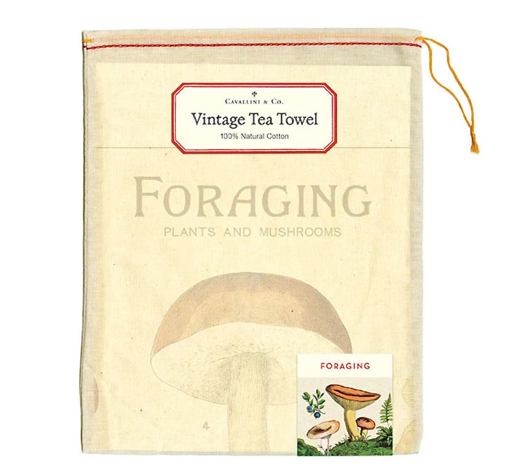 Foraging Plants & Mushrooms Tea Towel - Marmalade Mercantile