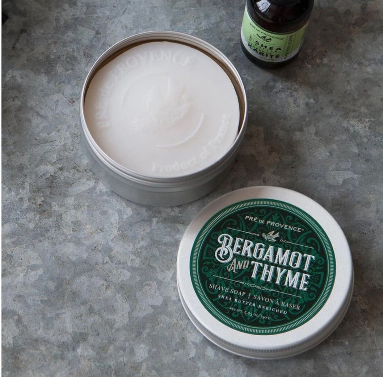 French Bergamot & Thyme Shave Soap in Tin - Marmalade Mercantile