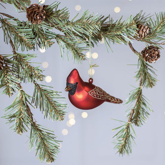 Glass Cardinal Christmas Ornament - Marmalade Mercantile