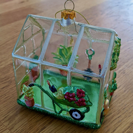 Glass Veggie Garden Greenhouse Christmas Ornament - Marmalade Mercantile