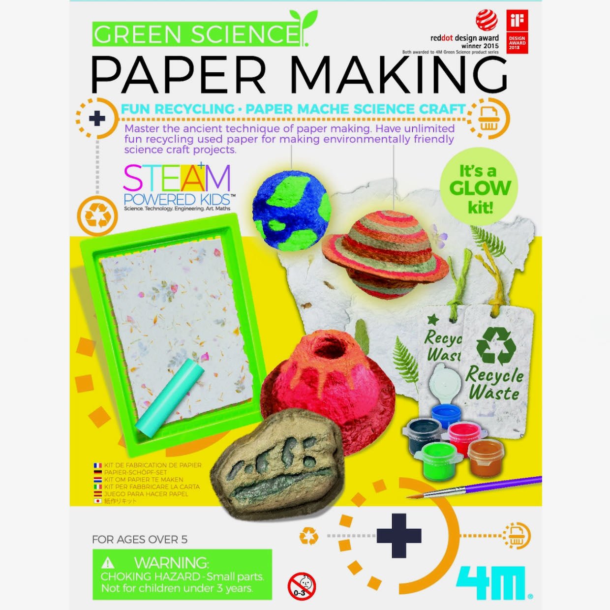 Green Science Paper Making Kit with Glow in the Dark Paint - Marmalade Mercantile