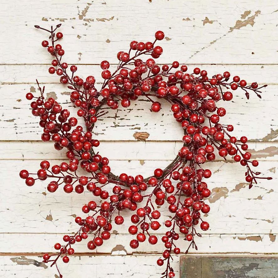 Iced Waterproof Red Berry Candle Ring - Marmalade Mercantile