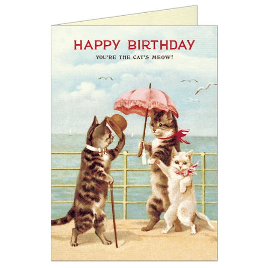 Kitties Happy Birthday Greeting Card You're the Cat's Meow - Marmalade Mercantile