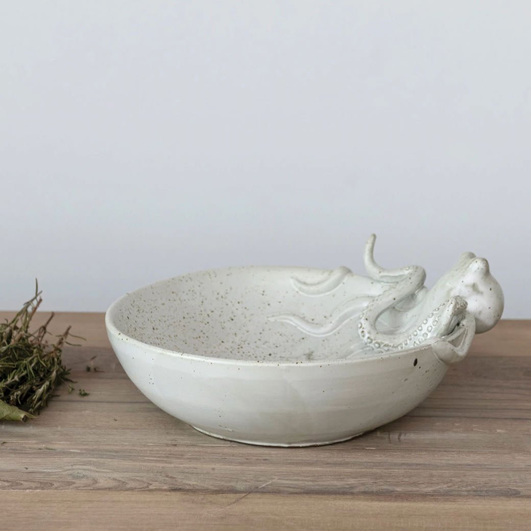Large Stoneware Octopus Bowl - Marmalade Mercantile
