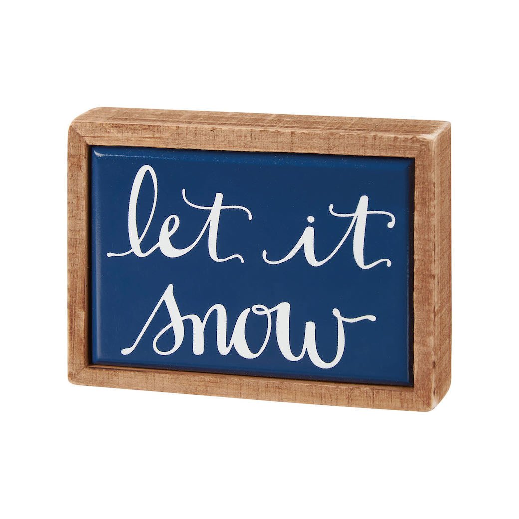 Let it Snow Mini Inset Box Sign - Marmalade Mercantile