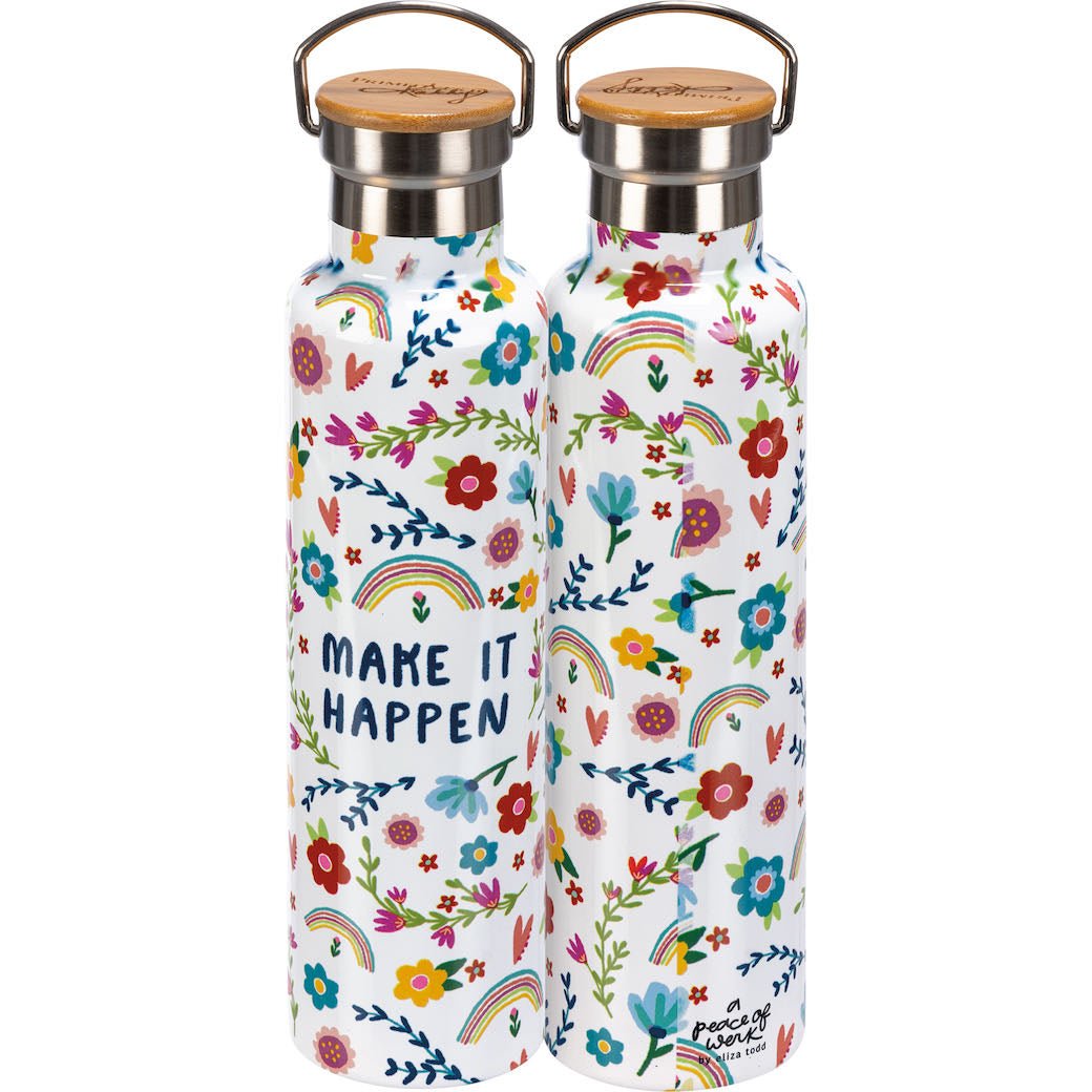 Make It Happen 25oz Stainless Steel Insulated Metal Water Bottle - Marmalade Mercantile