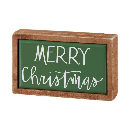 Merry Christmas Mini Inset Box Sign - Marmalade Mercantile