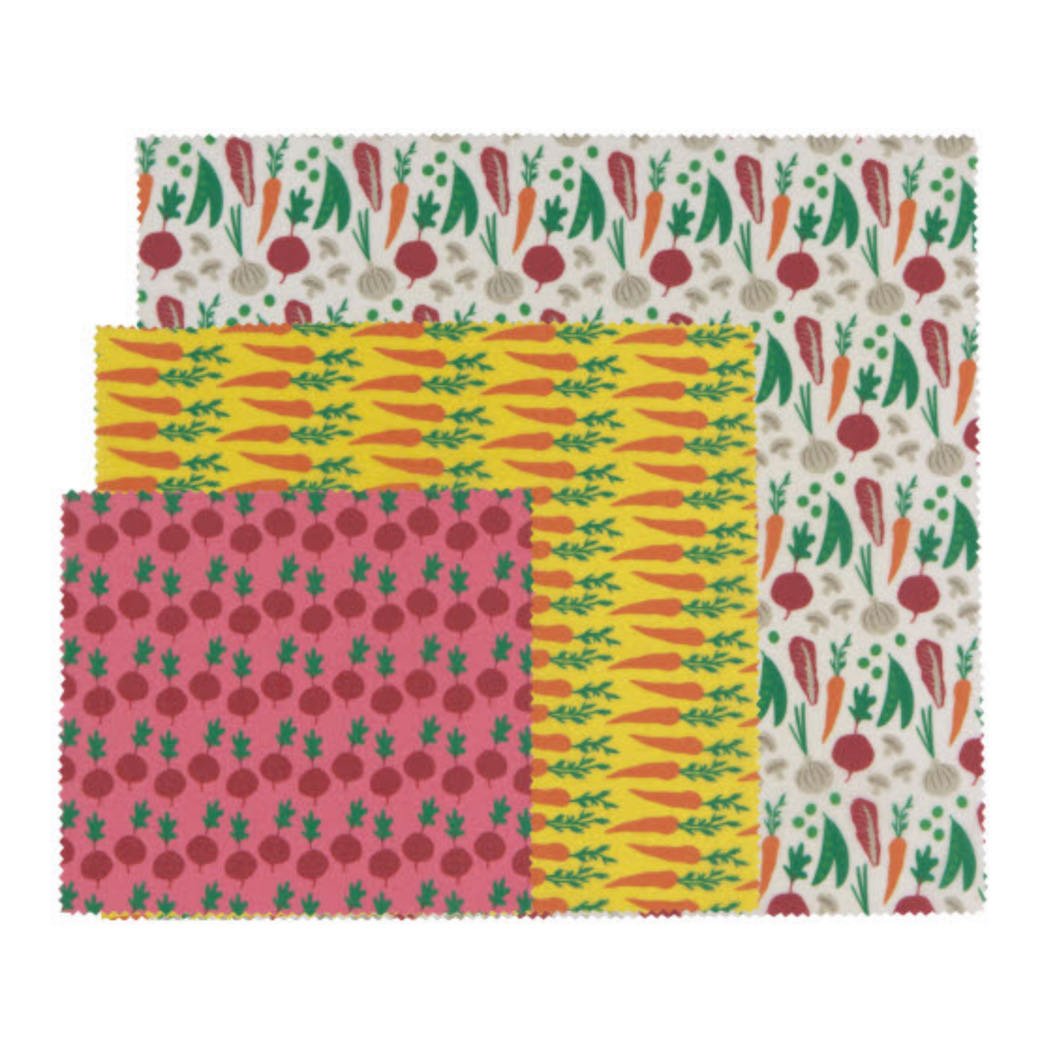 Mixed Veggies Set of Three Beeswrap Food Wraps - Marmalade Mercantile