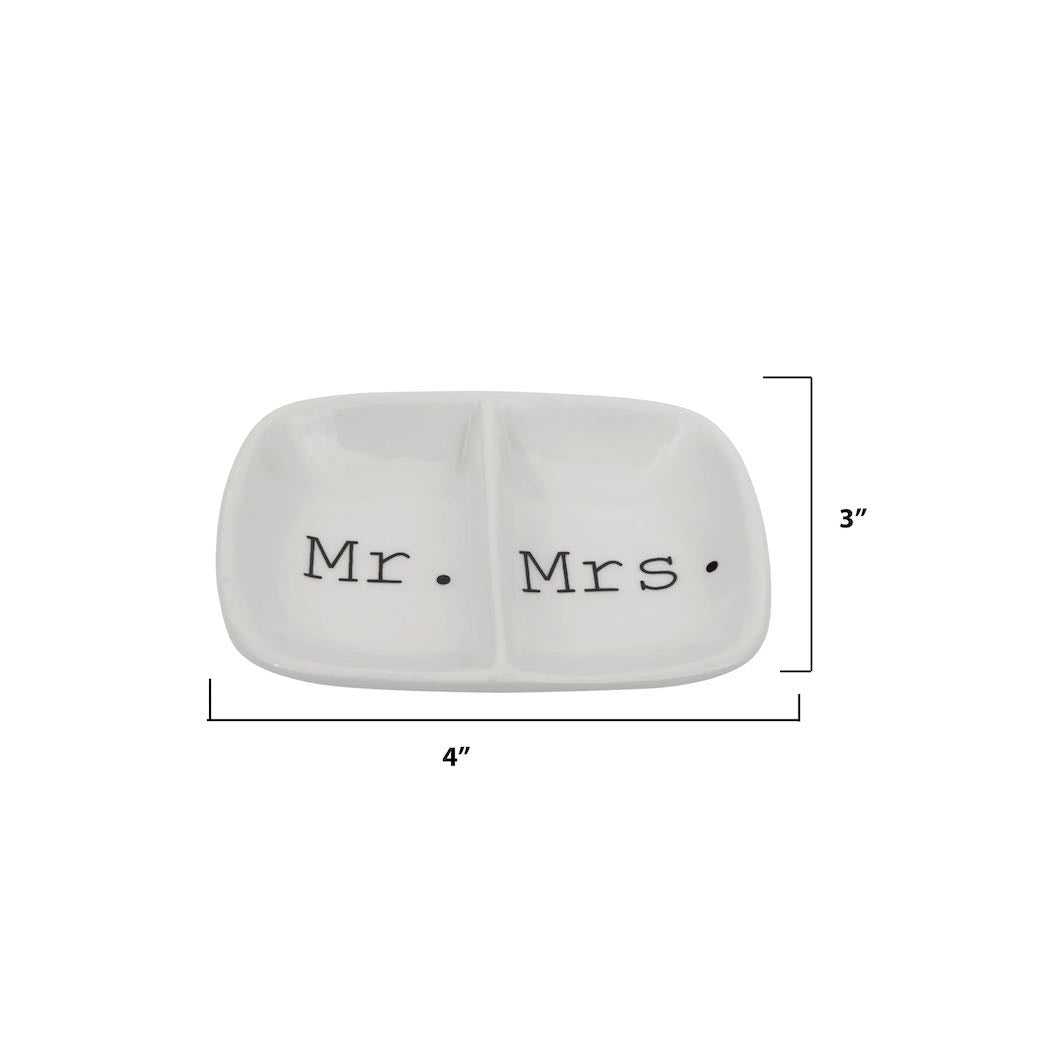 Mr. & Mrs. Ceramic Ring Dish - Marmalade Mercantile