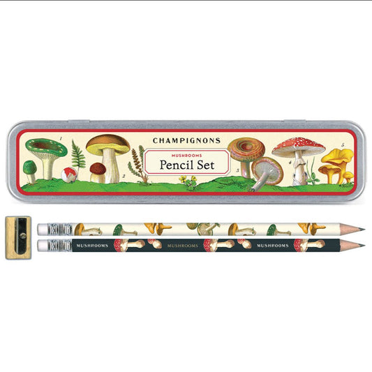 Mushrooms Ten-Pencil Set with Tin Case - Marmalade Mercantile