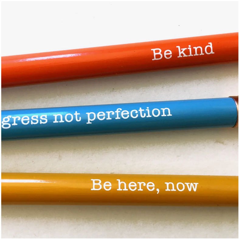 Note to Self Set of Seven Pencils with Encouraging Phrases - Marmalade Mercantile