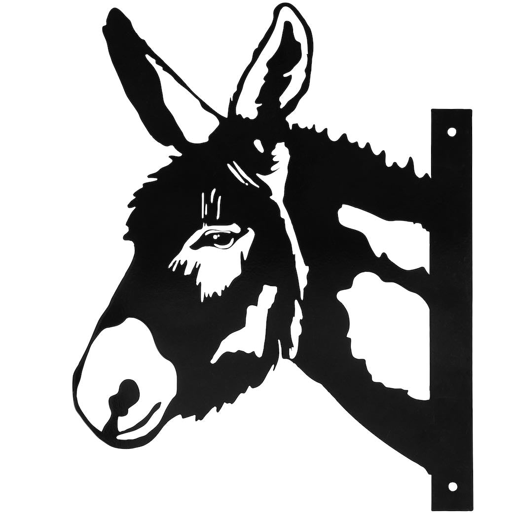Outdoor Metal Garden Art Donkey Hanging Sign - Marmalade Mercantile