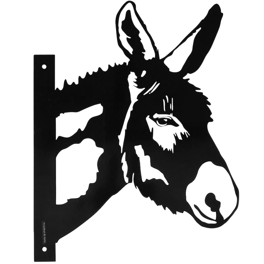 Outdoor Metal Garden Art Donkey Hanging Sign - Marmalade Mercantile