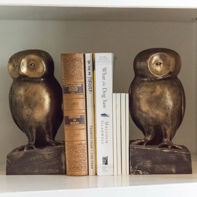 Pair of Cast Resin Owl Bookends - Marmalade Mercantile