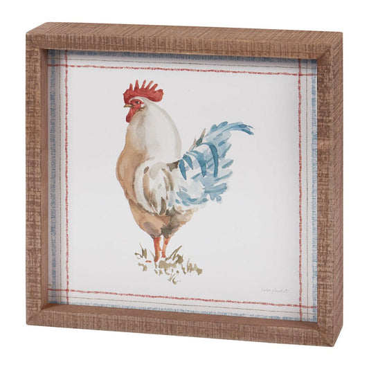 Proud Farmhouse Rooster Inset Box Sign - Marmalade Mercantile