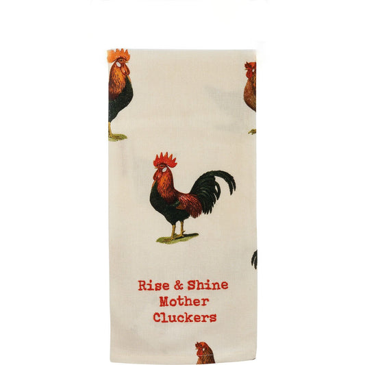 Rise & Shine Mother Cluckers Farmhouse Kitchen Towel - Marmalade Mercantile