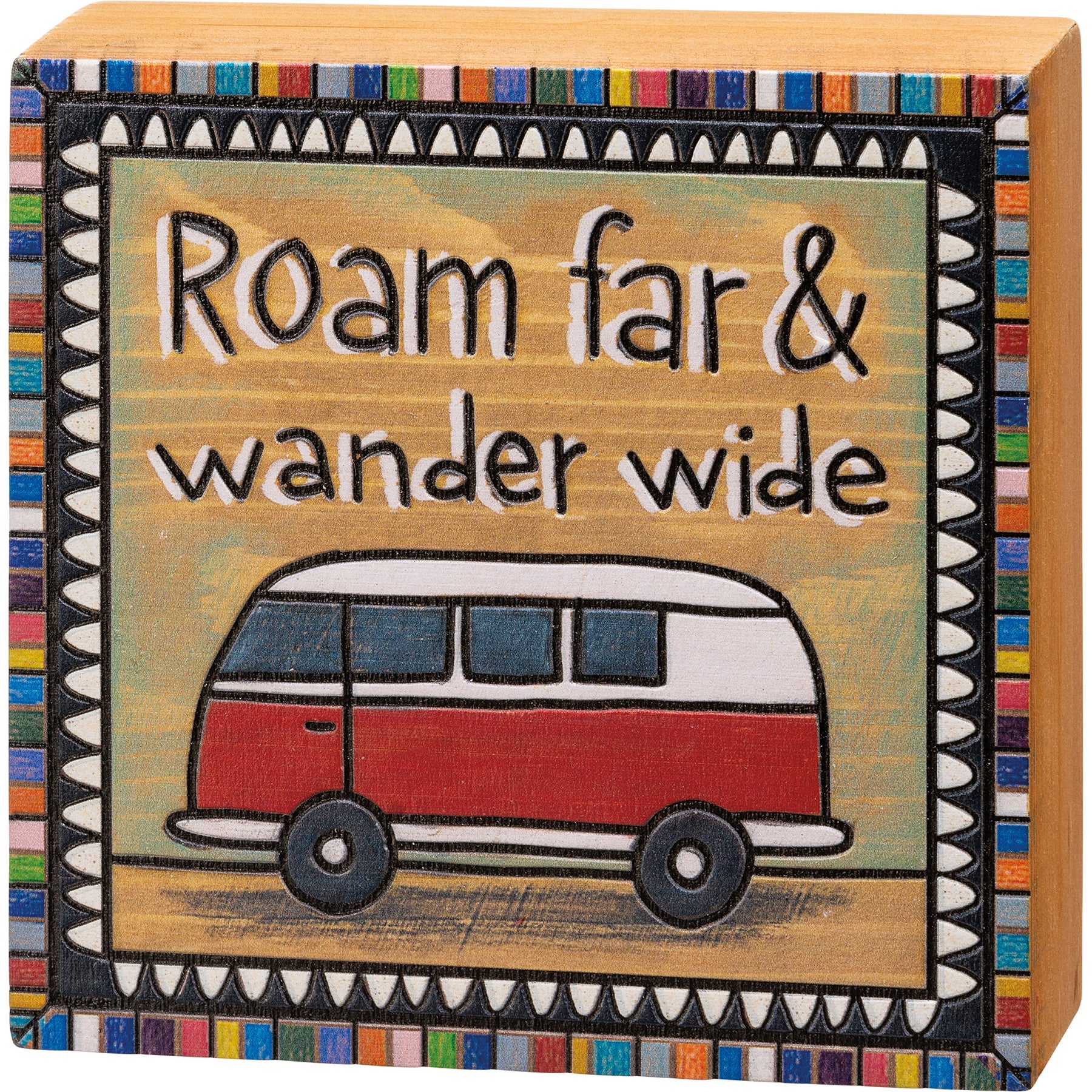 Roam Far & Wander Wide Van Life Box Sign - Marmalade Mercantile