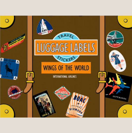 Set of 20 Vintage Reproduction International Airlines Luggage Label Stickers - Marmalade Mercantile