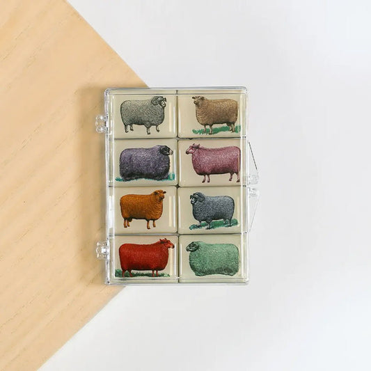 Set of Eight Mighty Magnets Multi-Colored Sheep - Marmalade Mercantile