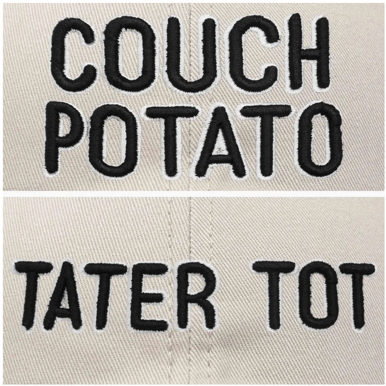 Set of Father/Son Ball Caps Couch Potato Tater Tot - Marmalade Mercantile