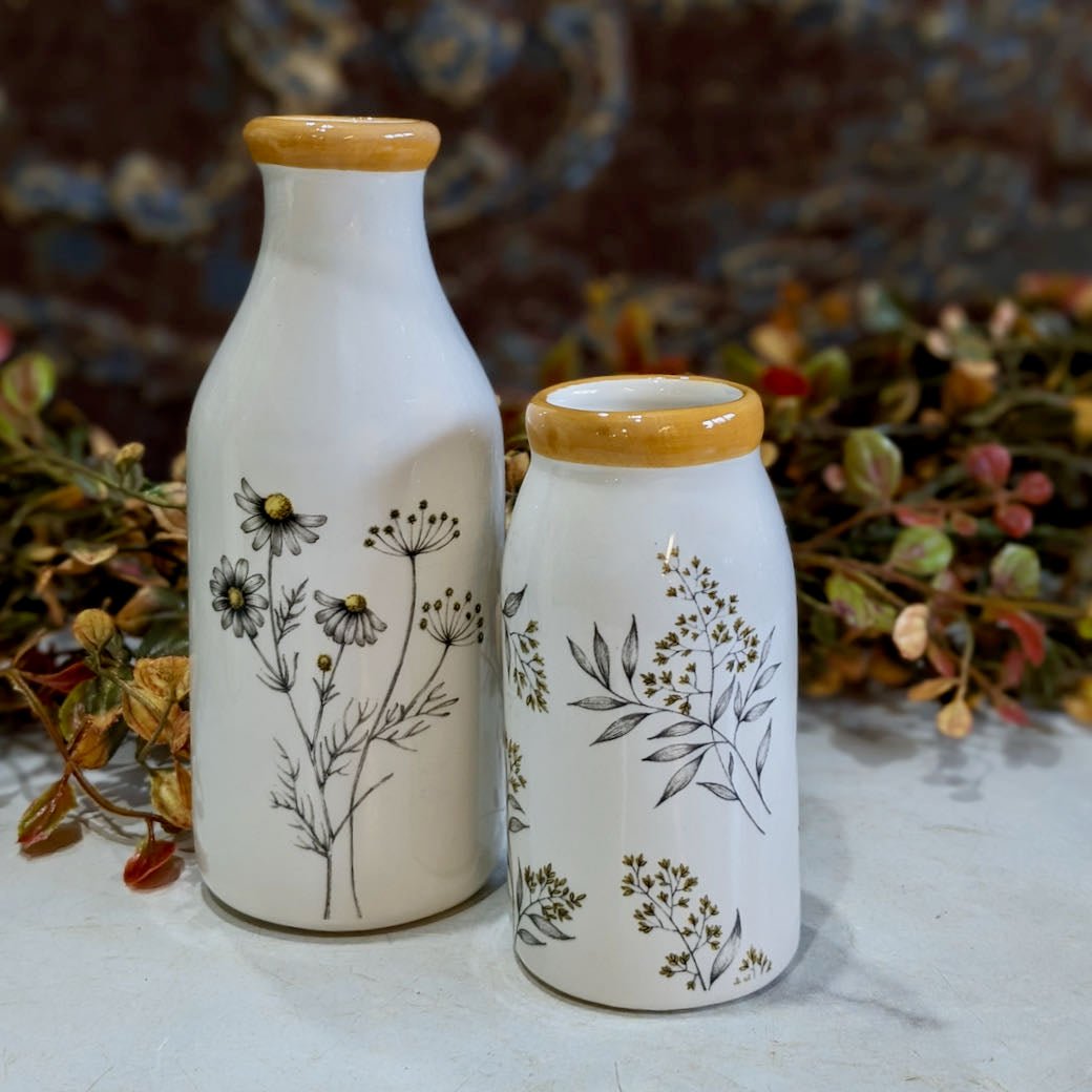 Set of Five Small Ceramic Bud Vases - Marmalade Mercantile