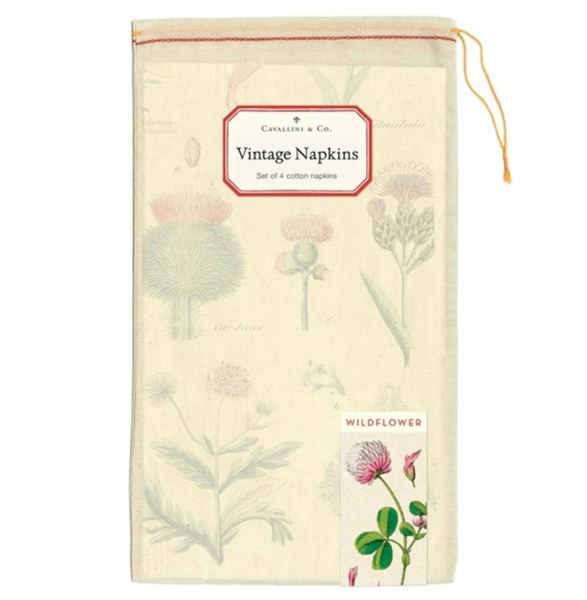 Set of Four Cotton Wildflower Cloth Napkins - Marmalade Mercantile