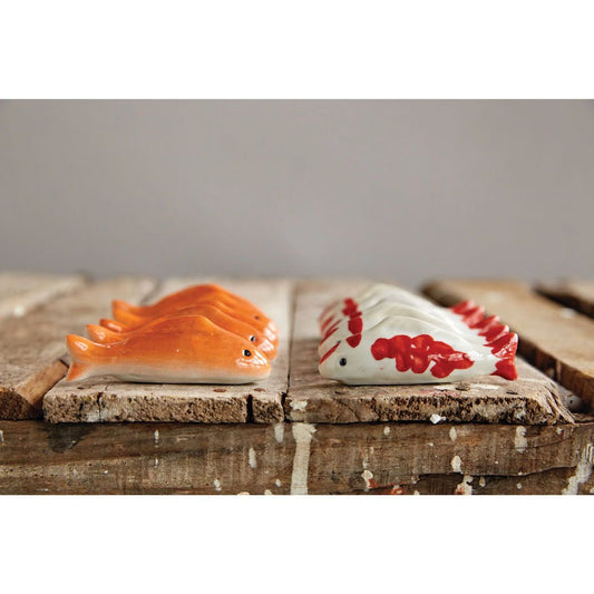 Set of Four Little Ceramic Floating Goldfish (Two Styles) - Marmalade Mercantile