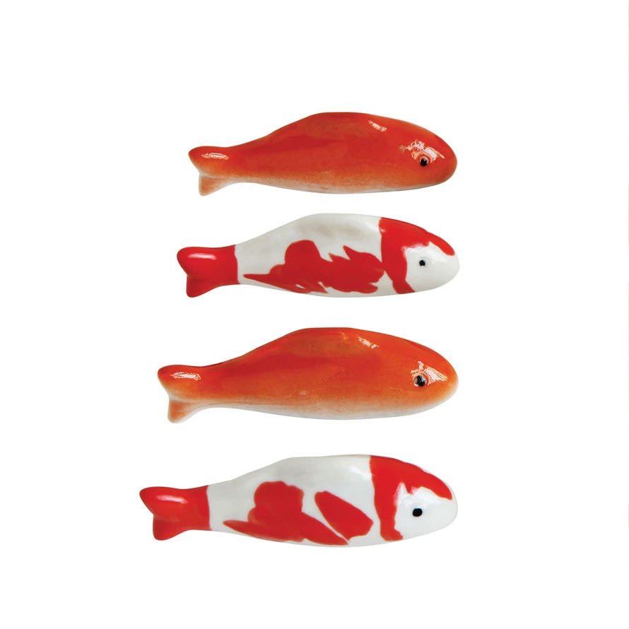 Set of Four Little Ceramic Floating Goldfish (Two Styles) - Marmalade Mercantile