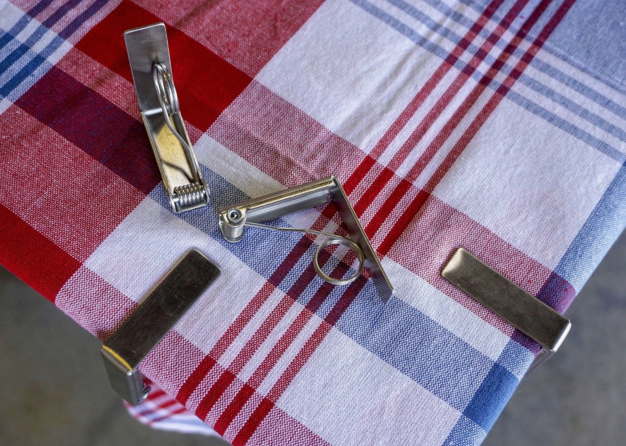Set of Four Stainless Steel Tablecloth Clips - Marmalade Mercantile