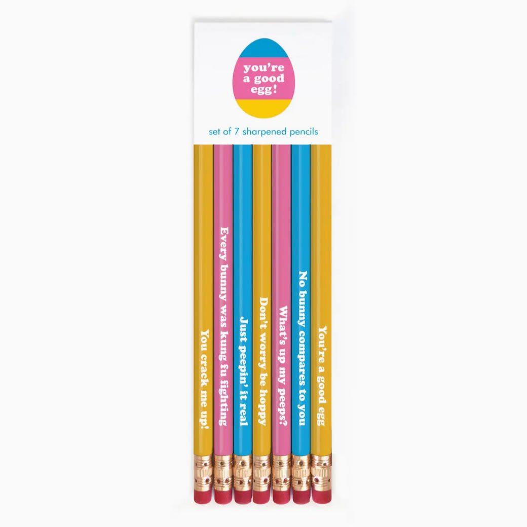 Set of Seven Easter Pencils You're a Good Egg - Marmalade Mercantile