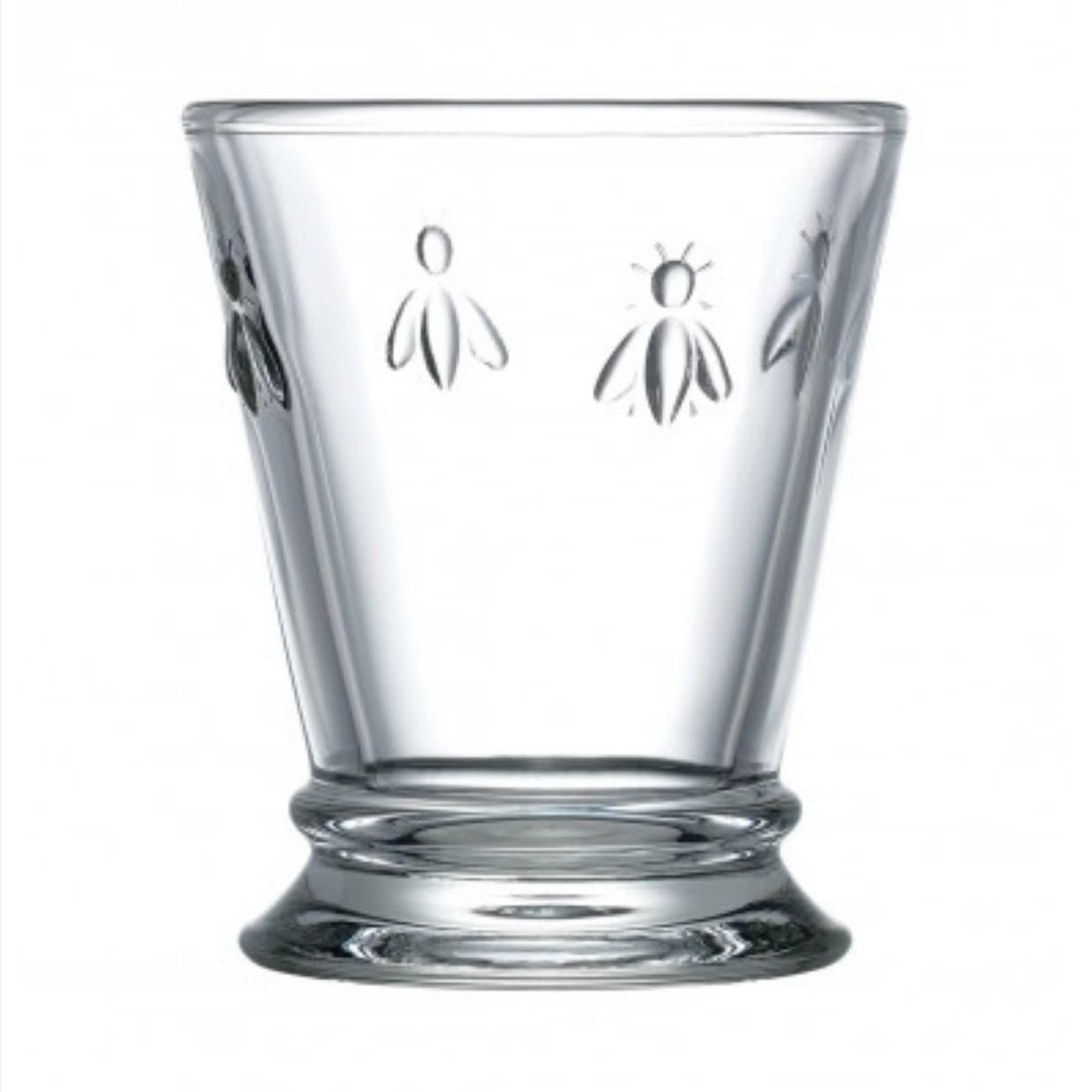 Set of Six French Glass Bee Tumblers 9 oz - Marmalade Mercantile