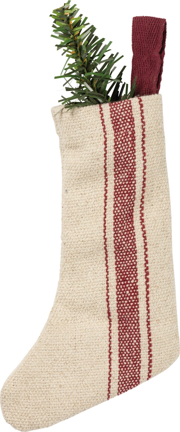 Set of SIX Rustic Mini Woven Christmas Stocking Ornaments - Marmalade Mercantile