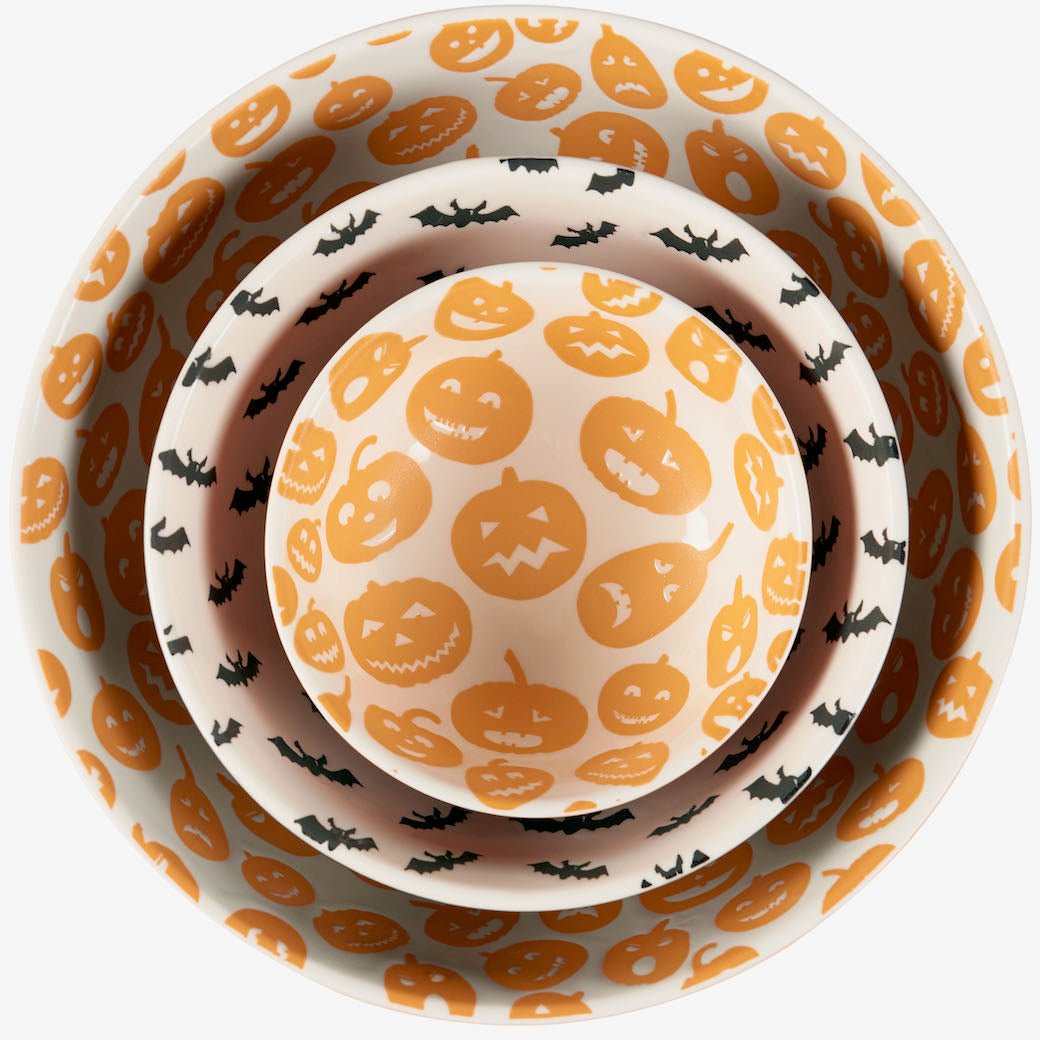 Set of Three Stoneware Halloween Bowls - Marmalade Mercantile