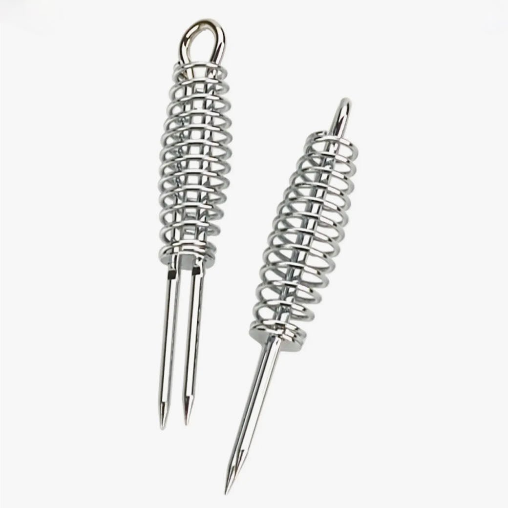 Set of Twelve Little Chrome Steel Corn on the Cob Picks - Marmalade Mercantile