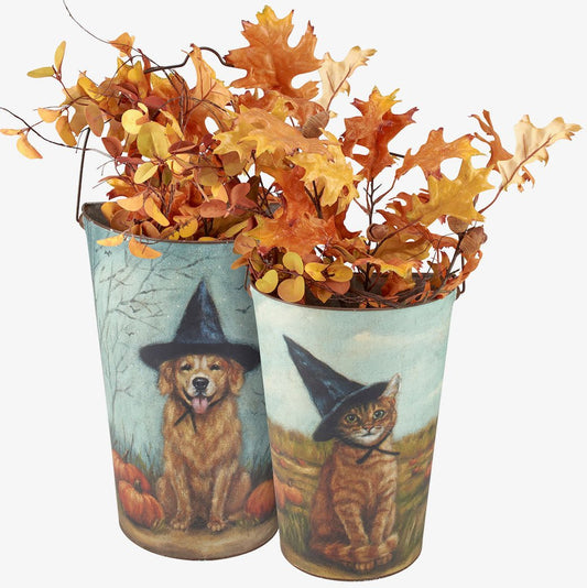 Set of Two Spooky Friends Halloween Wall Buckets - Marmalade Mercantile