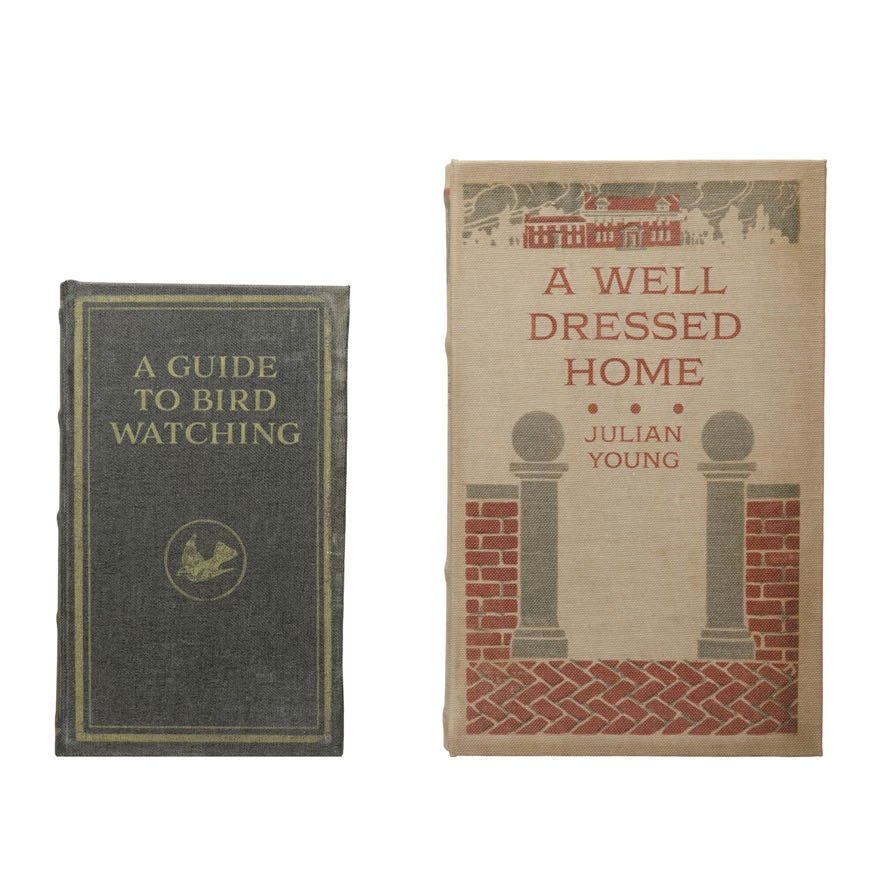Set of Two Storage Books - A Well Dressed Home & Bird Watching - Marmalade Mercantile
