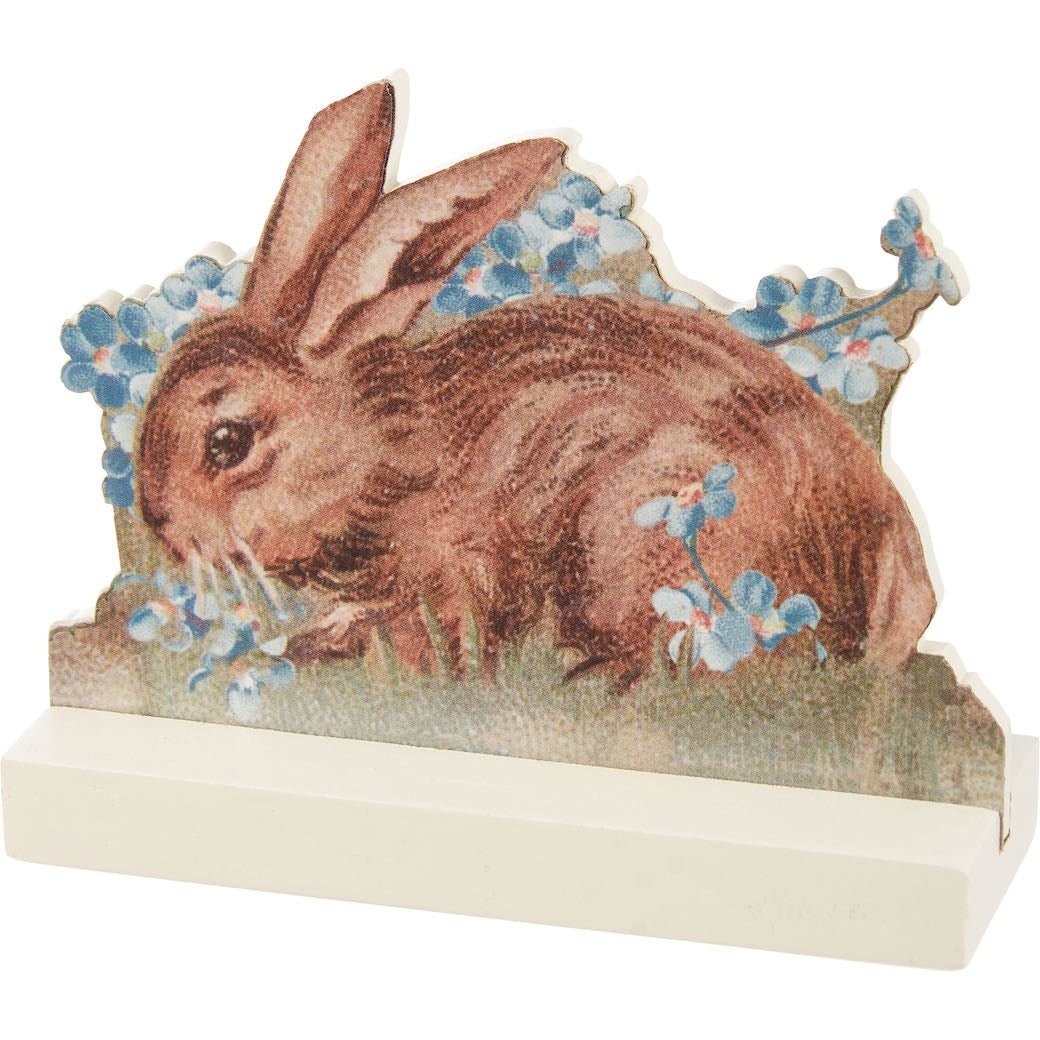 Set of Two Vintage Style Easter Bunny Stand-up Figures - Marmalade Mercantile