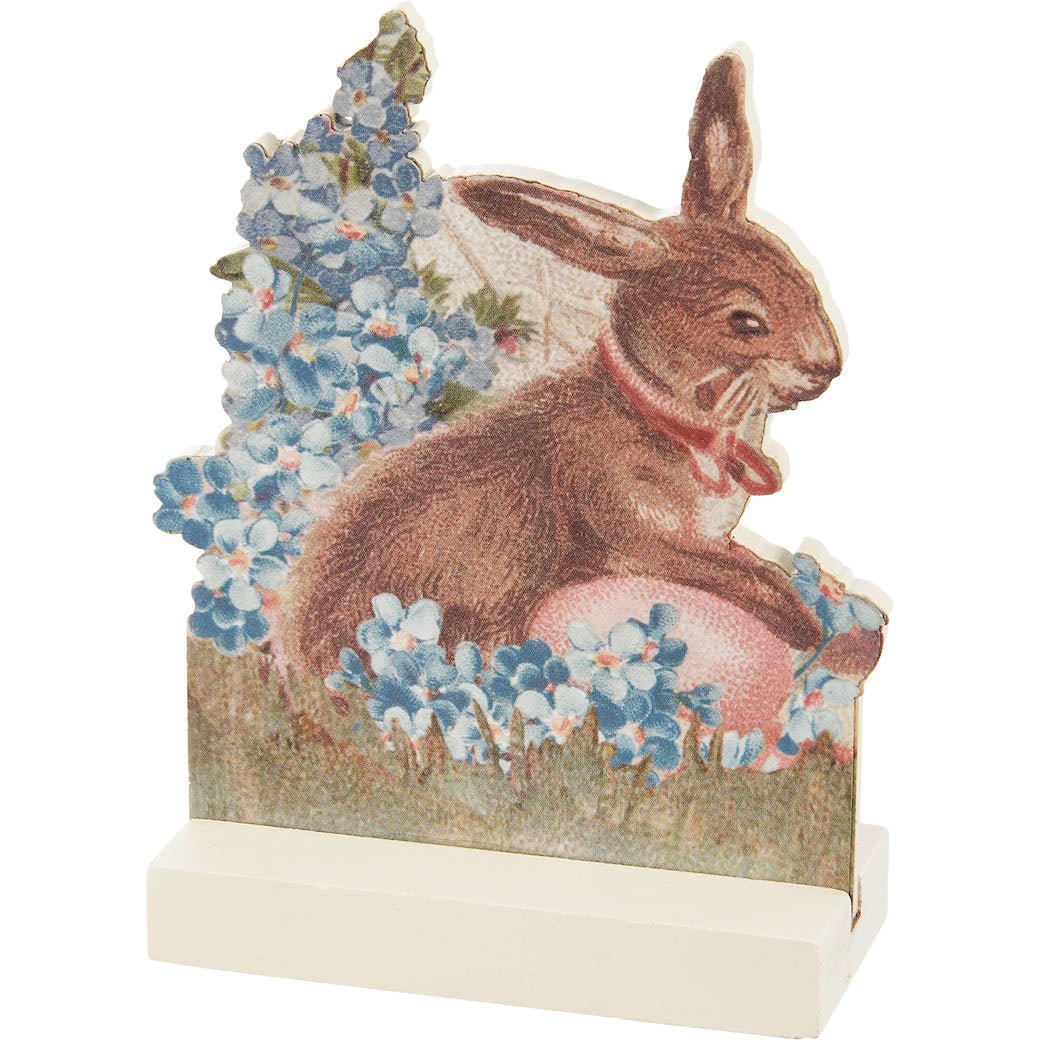 Set of Two Vintage Style Easter Bunny Stand-up Figures - Marmalade Mercantile