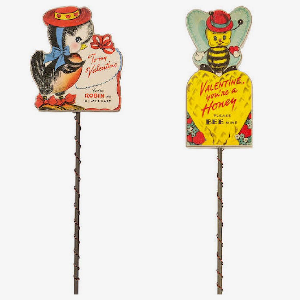 Set of Two Vintage-Style Valentine Picks - Marmalade Mercantile