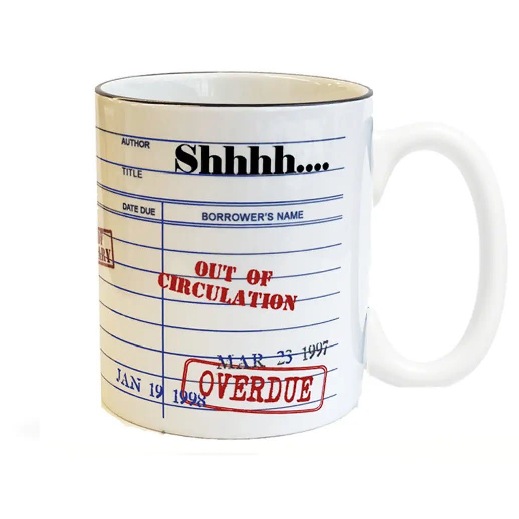 Shhh…Librarian Library Card Coffee Mug 11oz - Marmalade Mercantile