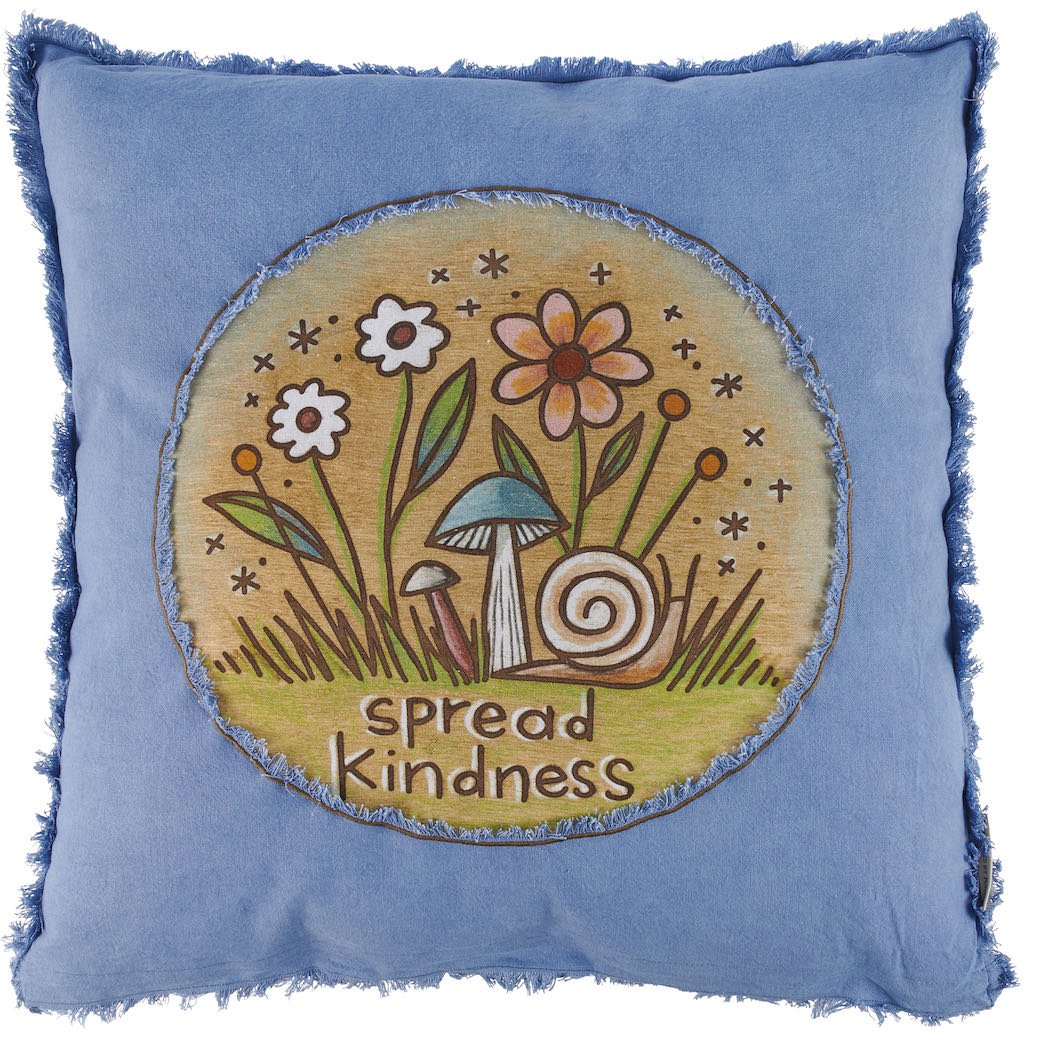 Spread Kindness Accent Pillow with Mushrooms - Marmalade Mercantile