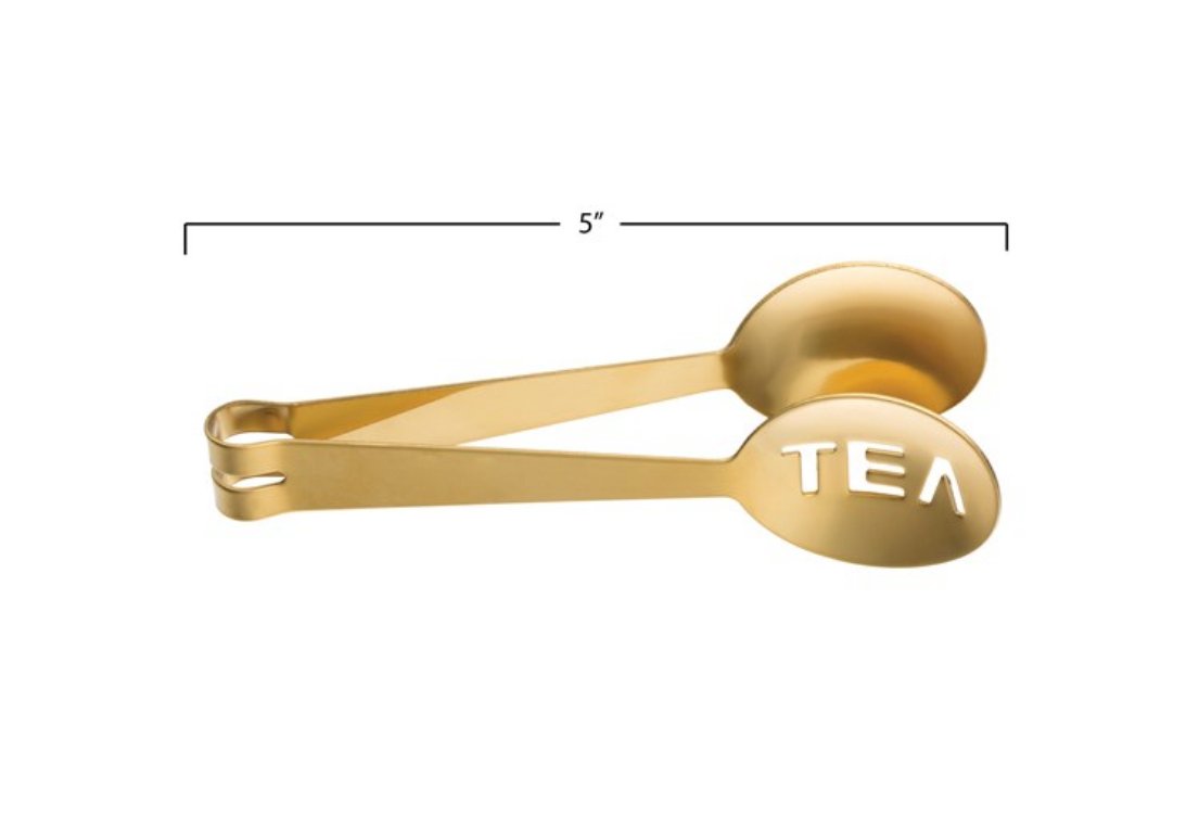Stainless Steel Electroplated Gold Tea Bag Tongs - Marmalade Mercantile