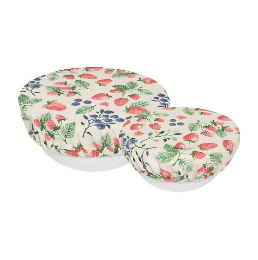Two Berry Patch Vintage-Style Reusable Cloth Bowl Covers - Marmalade Mercantile