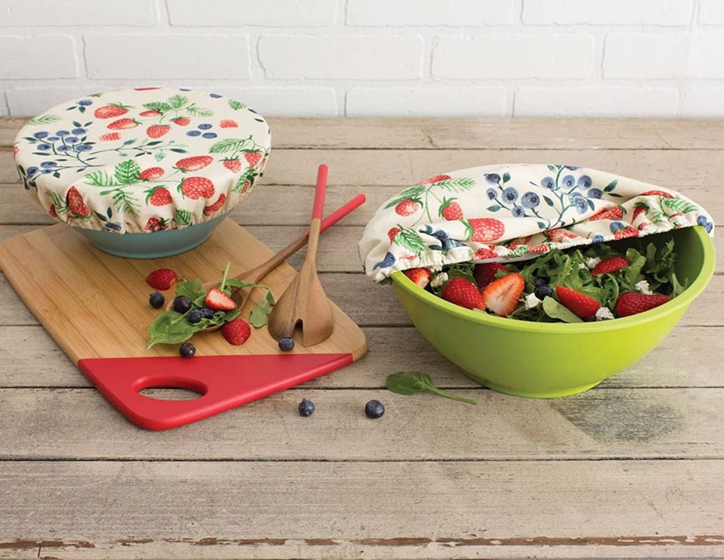 Two Berry Patch Vintage Style Reusable Cloth Bowl Covers
