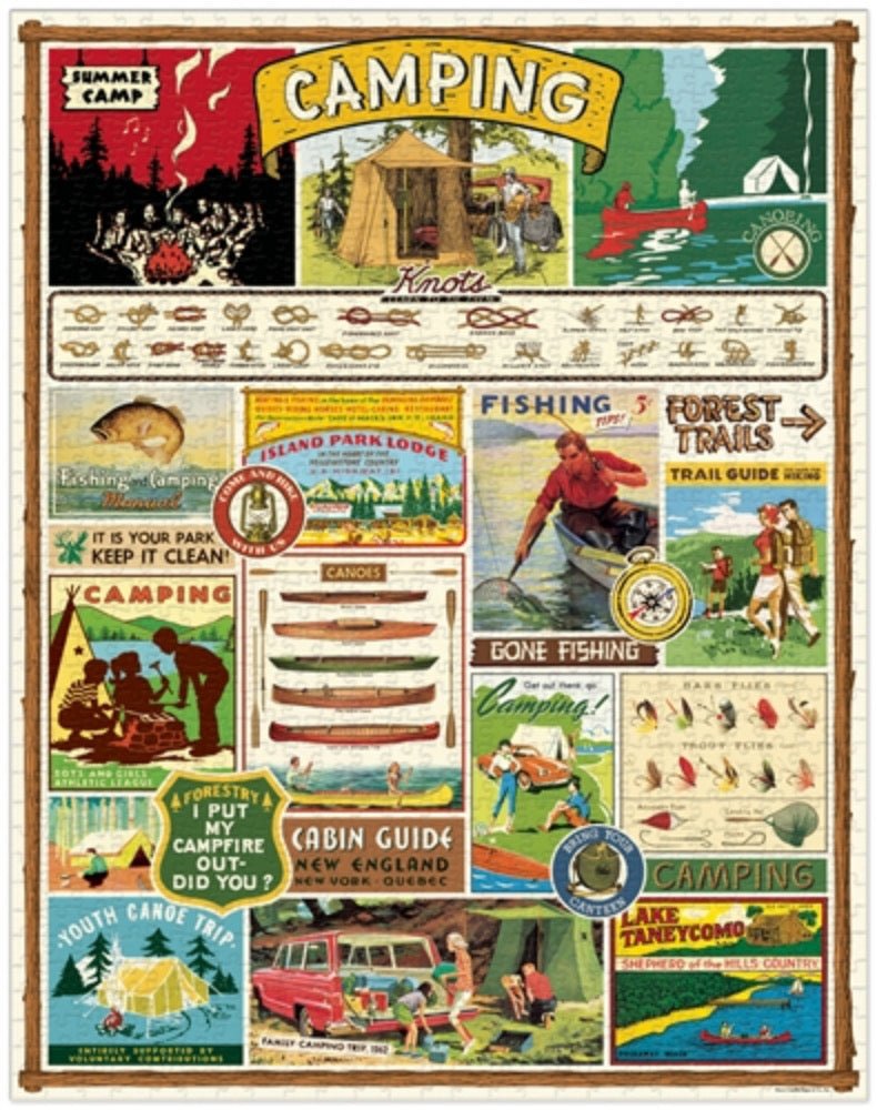 Vintage Camping Images 1000-piece Jigsaw Puzzle - Marmalade Mercantile