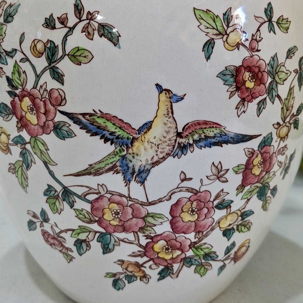 Vintage English Crown Devon Ginger Jar with Lid - Marmalade Mercantile
