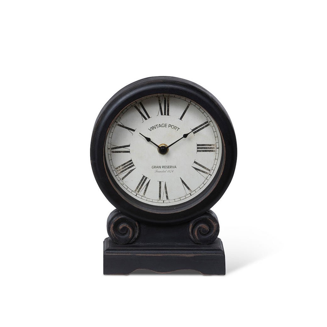 Vintage-Style Battery Operated Wooden Mantel Clock - Marmalade Mercantile