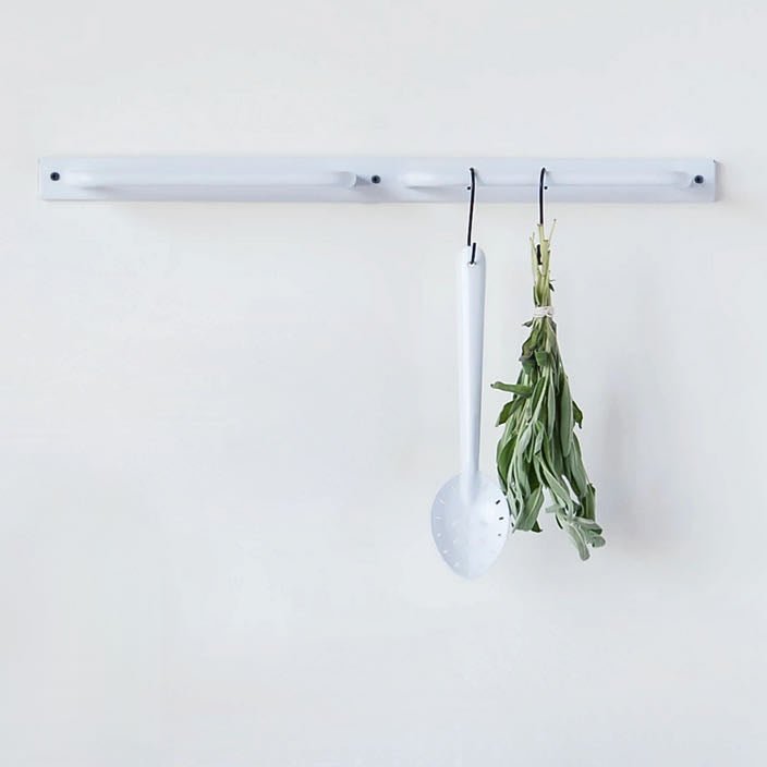 Vintage-Style Farmhouse Enamelware Double Towel Rack - Marmalade Mercantile